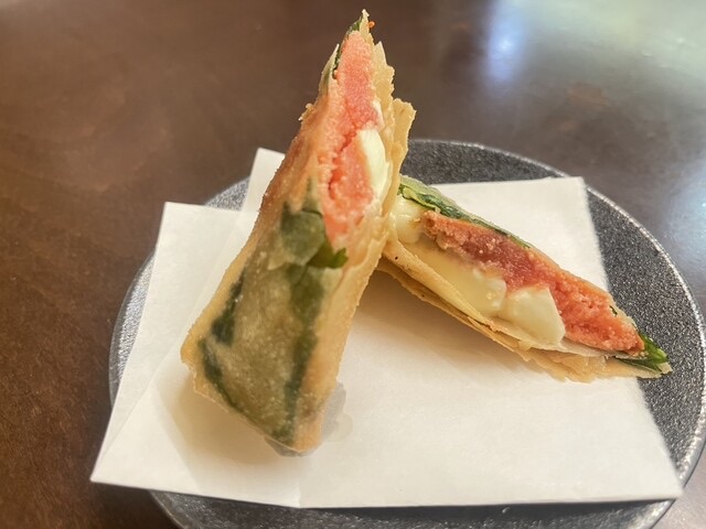 明太しそ春巻き~クリームチーズ入り~ 2ヶ